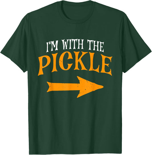 I'm With Pickle Halloween Costume Funny Couples Pickle T-Shirt - T-Shirt | Forest