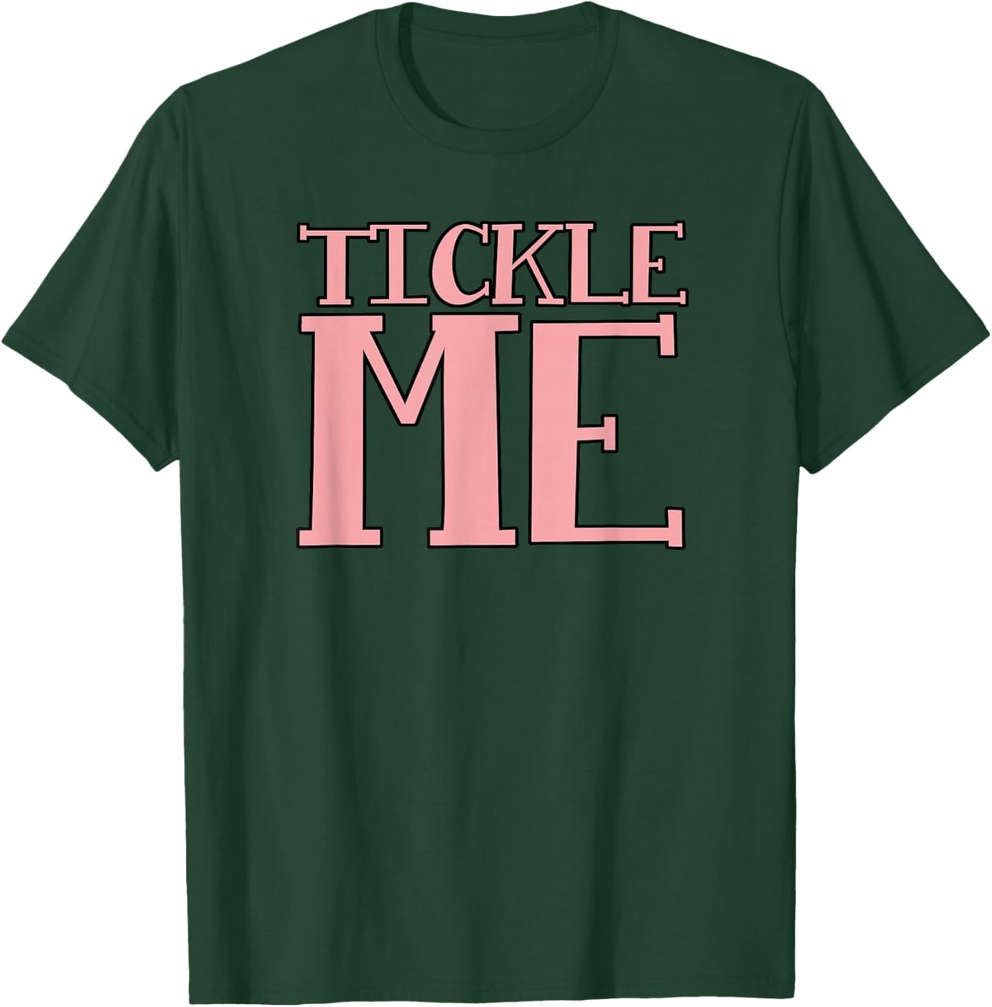 Ticklish Designs - Black - Small - - Short Sleeve - Letter Print - Family, Friends, Students T-Shirt - T-Shirt | Forest