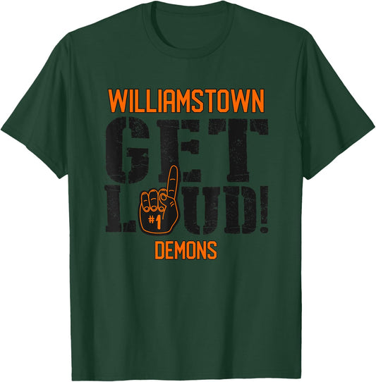 Williamstown High School GET LOUD Demons T-Shirt - T-Shirt | Forest