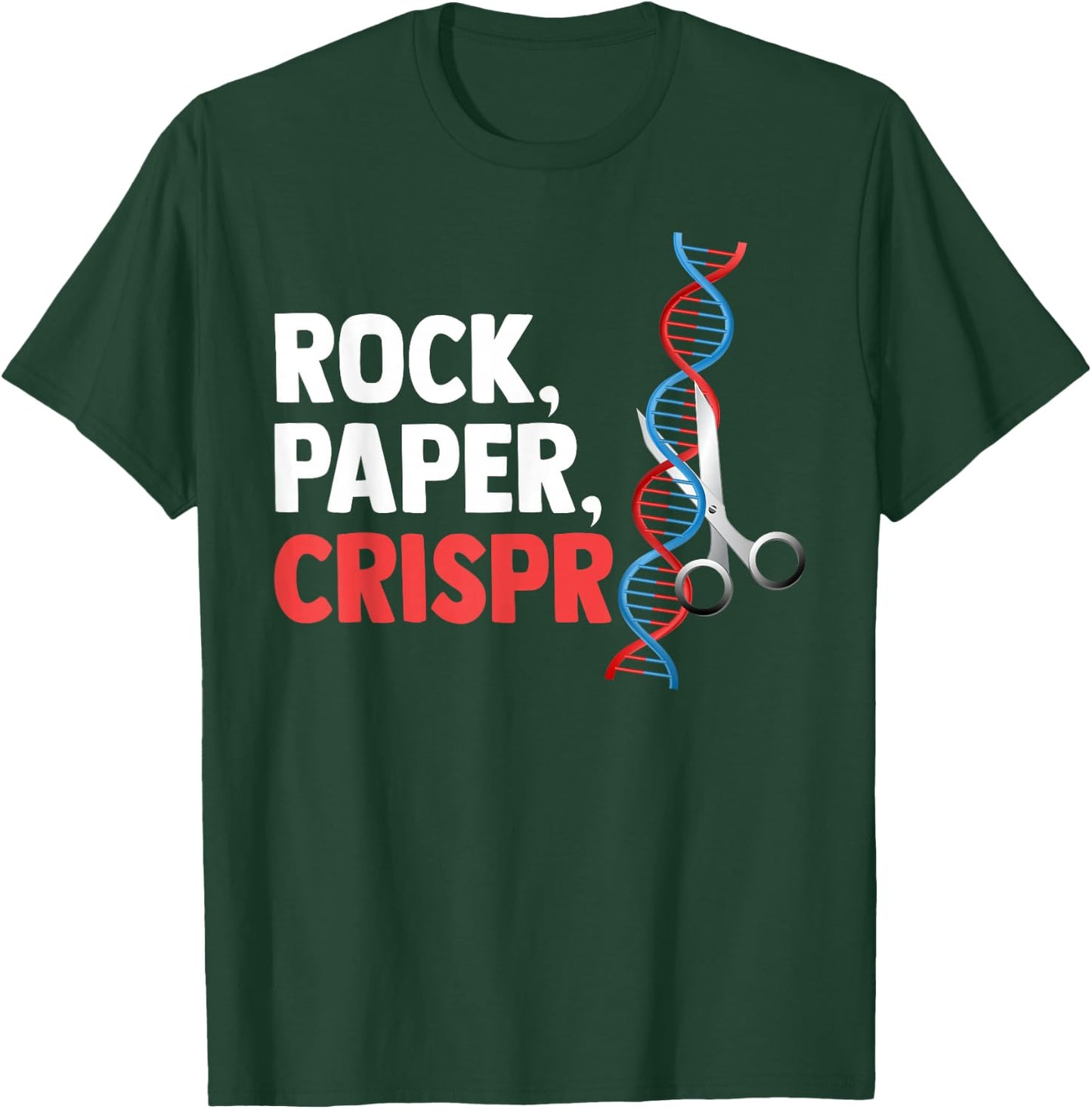 Crispr Rock Paper Scientist Biologist T-Shirt - T-Shirt | Forest