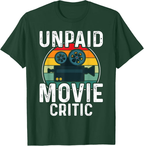 Retro Vintage Unpaid Movie Critic Film Cinema Motion Picture