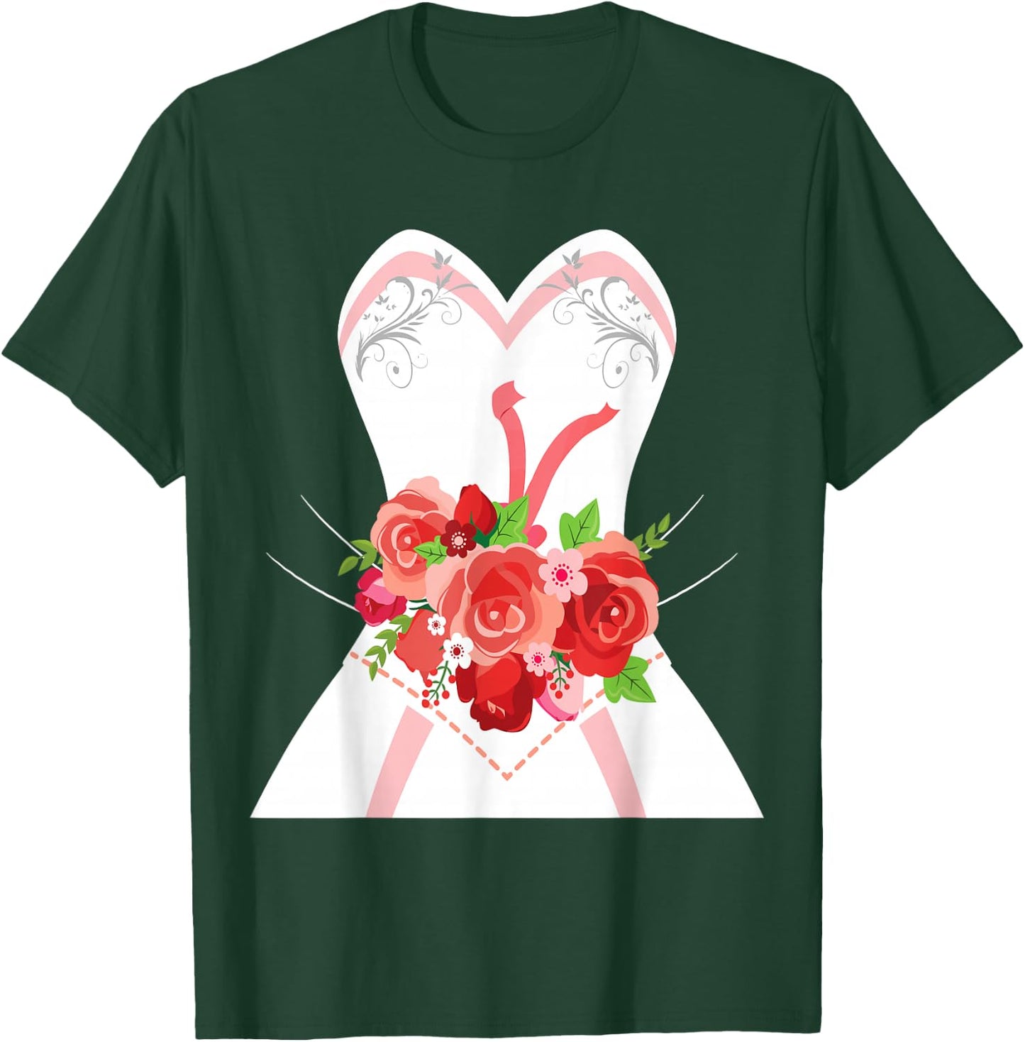 Simple Wedding Dress for Bridal Showers Gift T-Shirt - T-Shirt | Forest