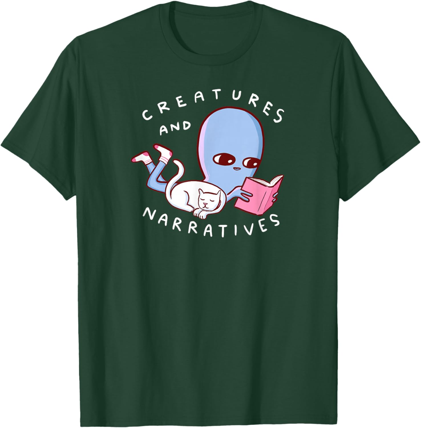 Threadless Nathan W. Pyle Small Comforts Graphic T-Shirt - T-Shirt | Forest