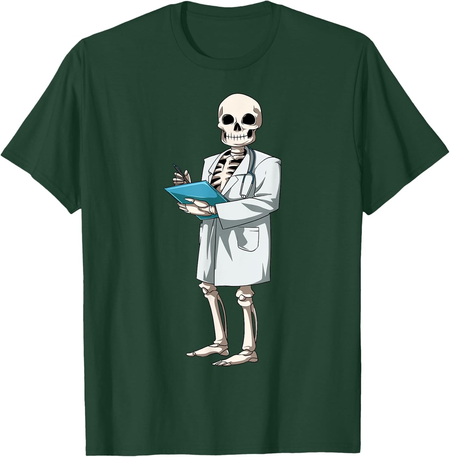 Nurse Halloween Skeleton Doctor Halloween Medical Skeleton T-Shirt - T-Shirt | Forest