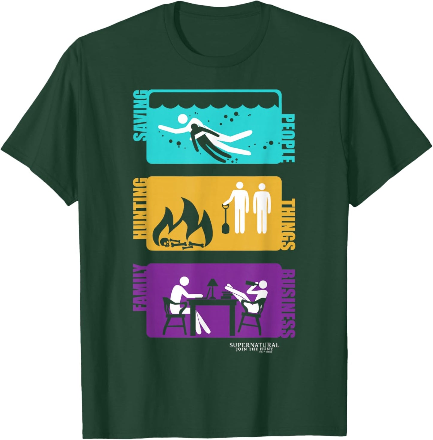 Supernatural Saving People Hunting Things Family Business T-Shirt - T-Shirt | Forest