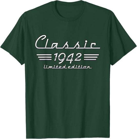 84th Birthday 84 Year Old Classic 1942 Car Limited Edition T-Shirt - T-Shirt | Forest