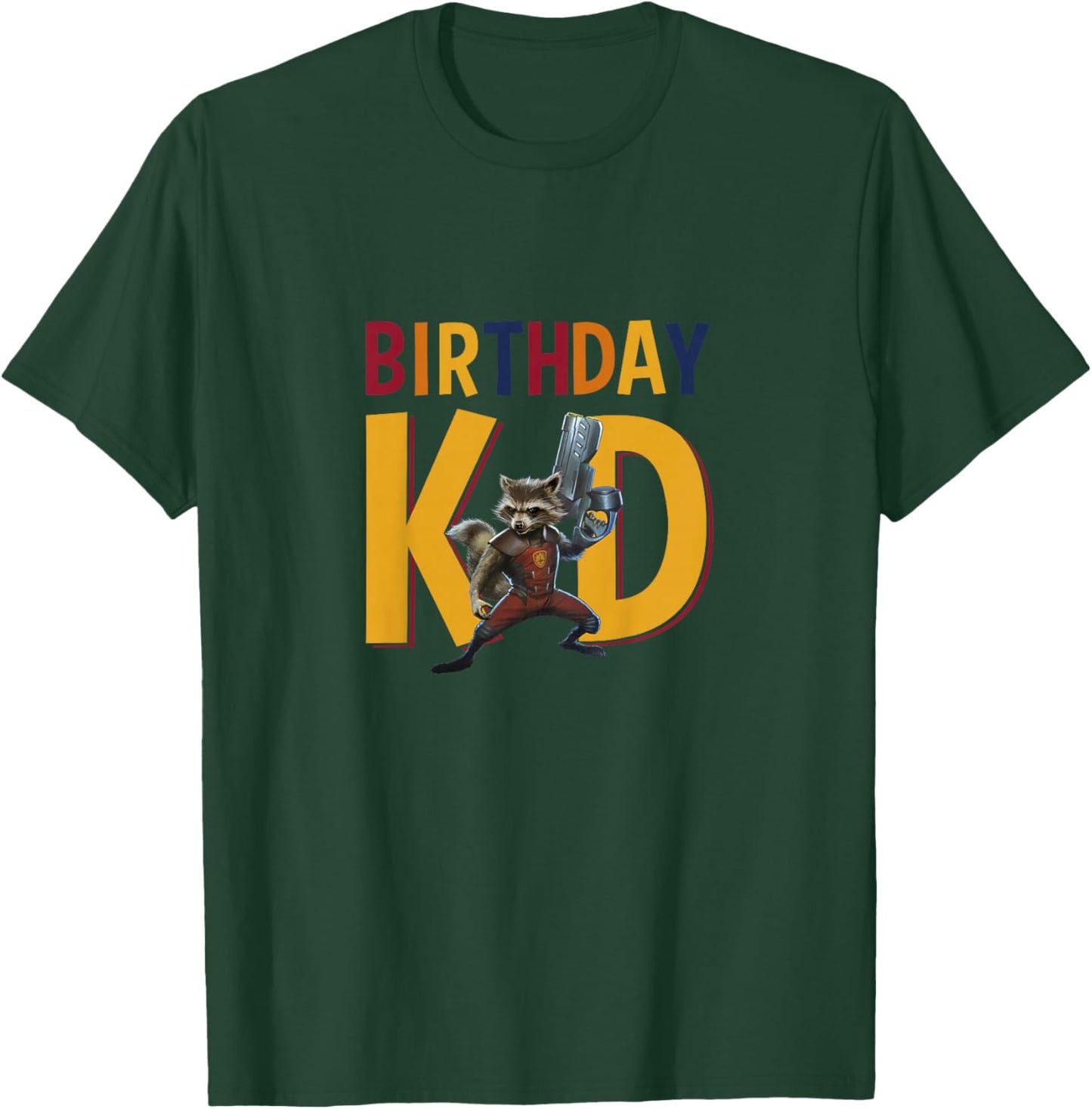 Kids Marvel Guardians of the Galaxy Birthday Kid Rocket Youth T-Shirt - T-Shirt | Forest