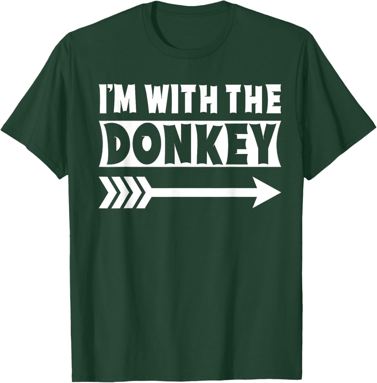 I'm With The Donkey Halloween Costume Donkey Halloween T-Shirt - T-Shirt | Forest