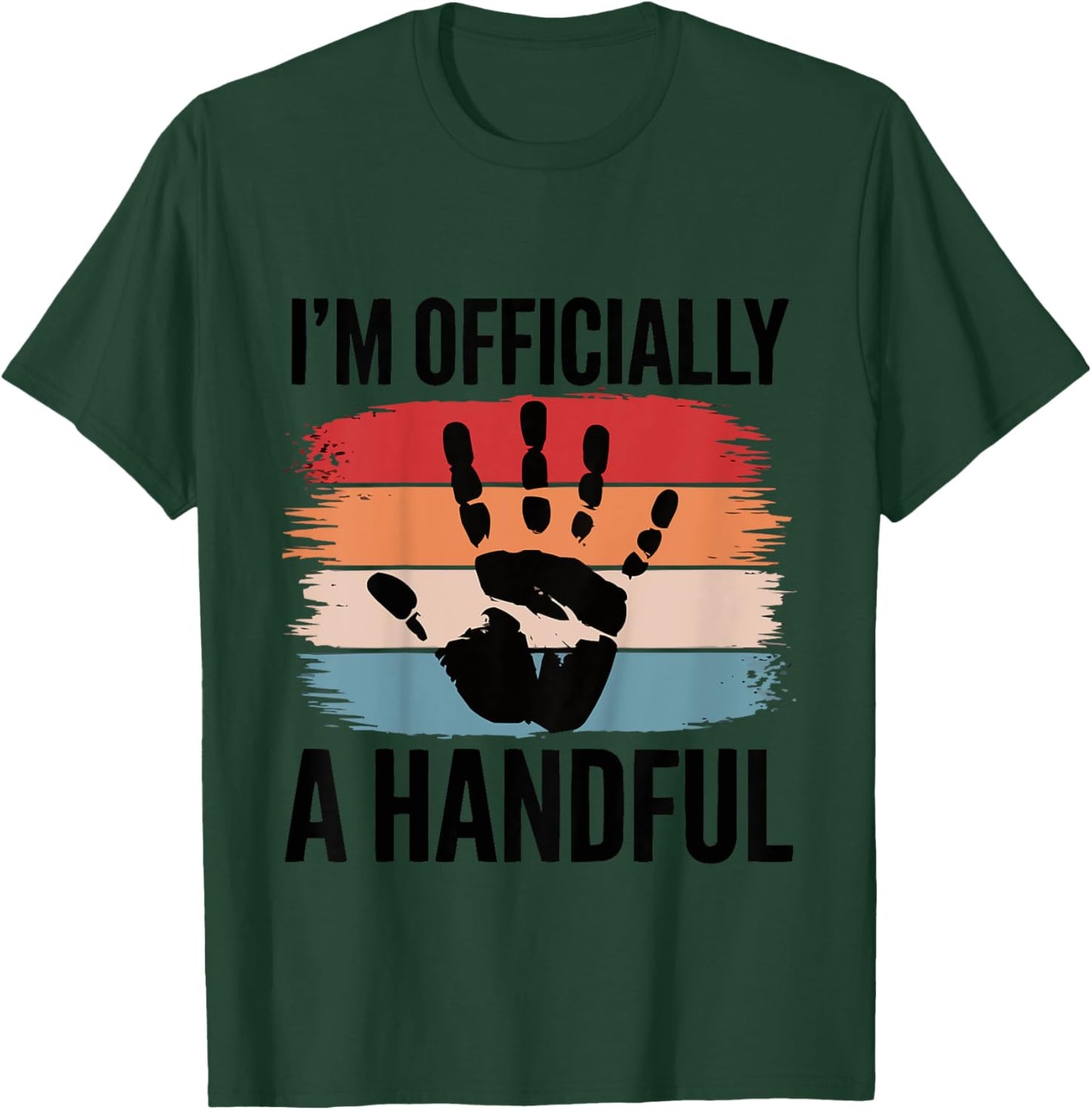 Kids Kids Birthday 5 Year Old Boy I'm Officially A Handful T-Shirt - T-Shirt | Forest