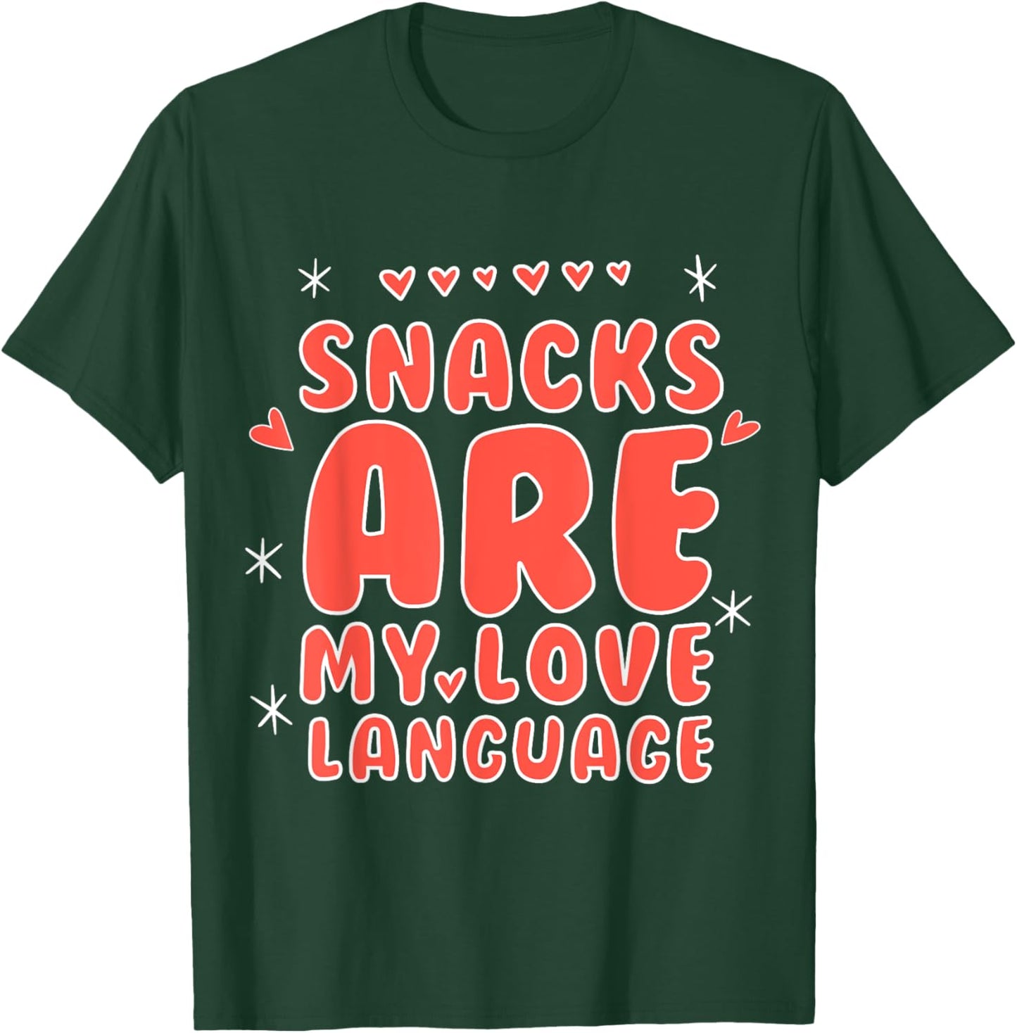 Snacks Are My Love Language Funny Valentines Day Toddler Kid T-Shirt - T-Shirt | Forest