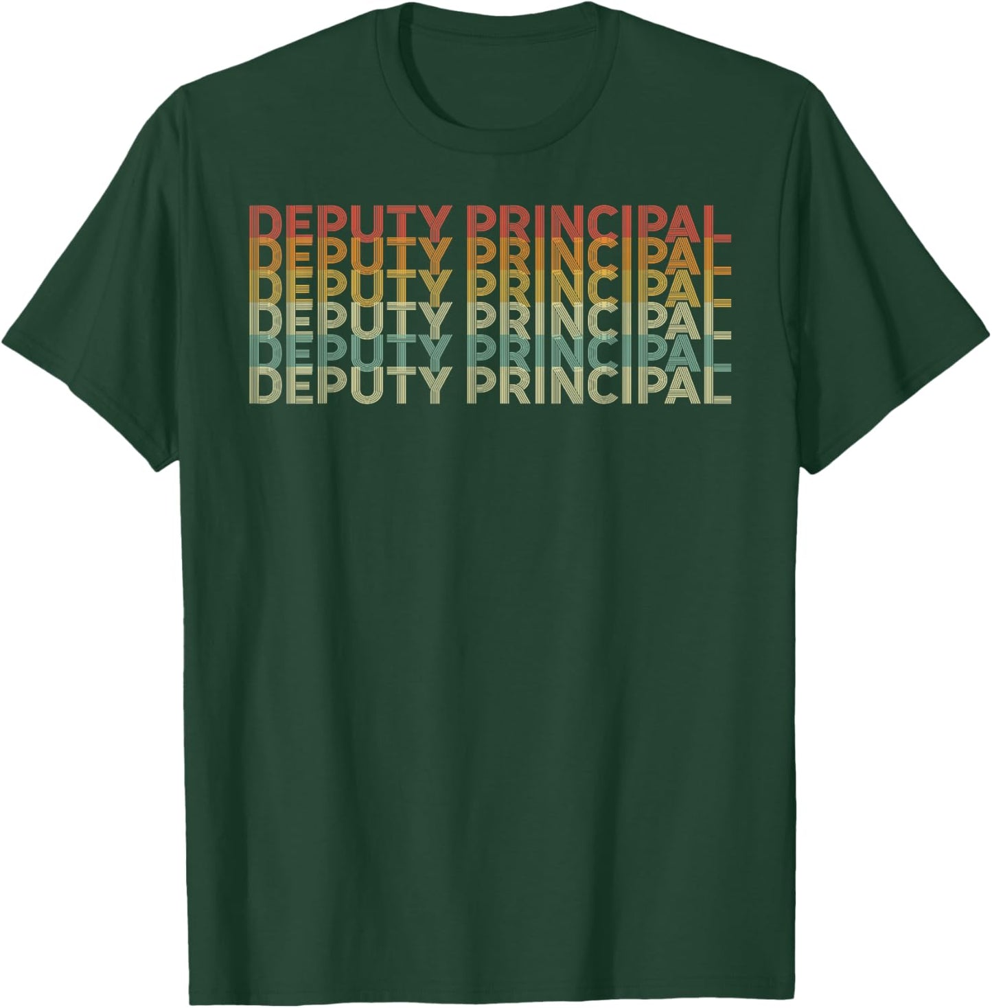 Retro 70s Deputy Principal Job Title T-Shirt - T-Shirt | Forest