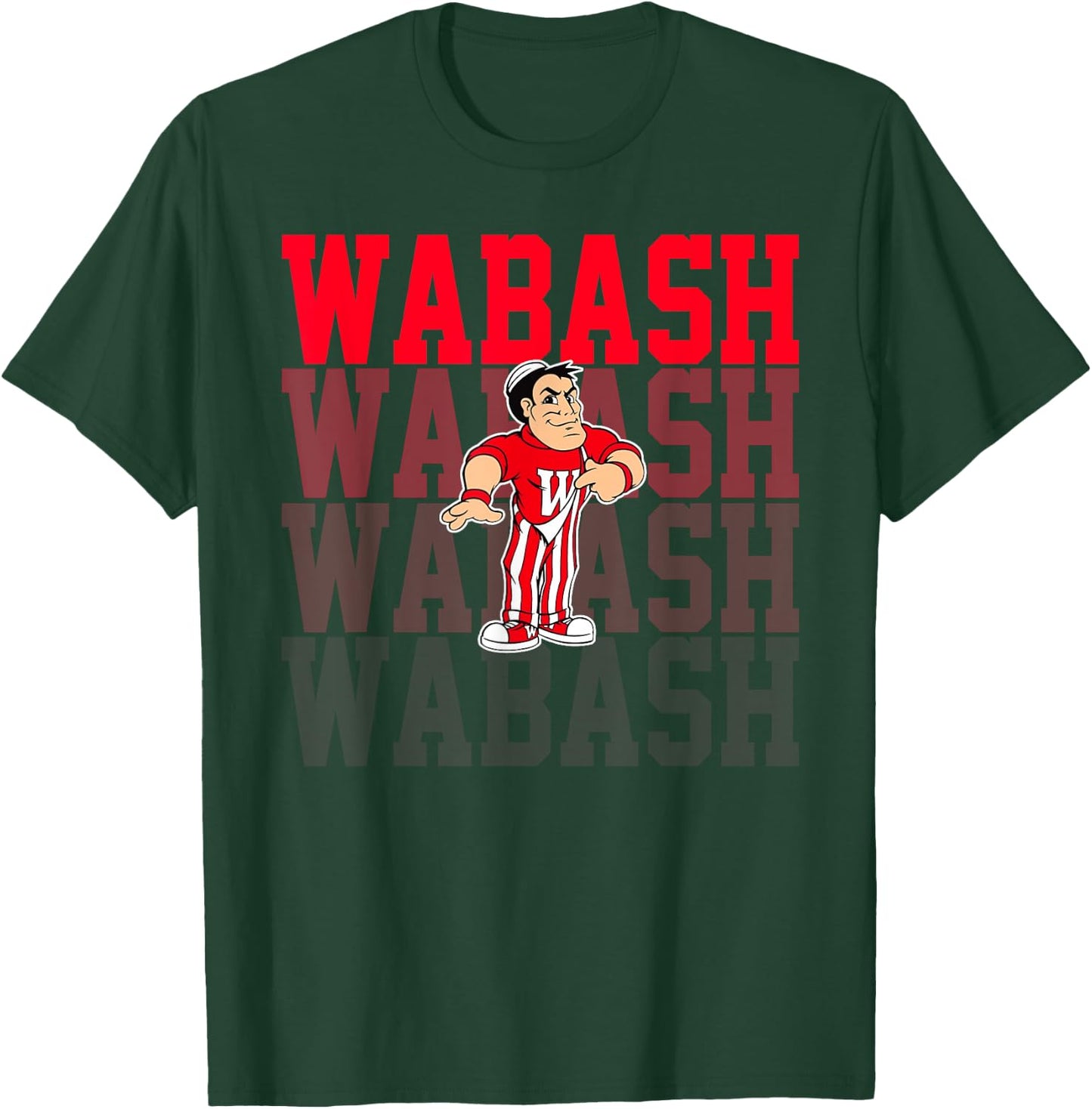 Wabash College Retro Vintage Sports Women T-Shirt - T-Shirt | Forest