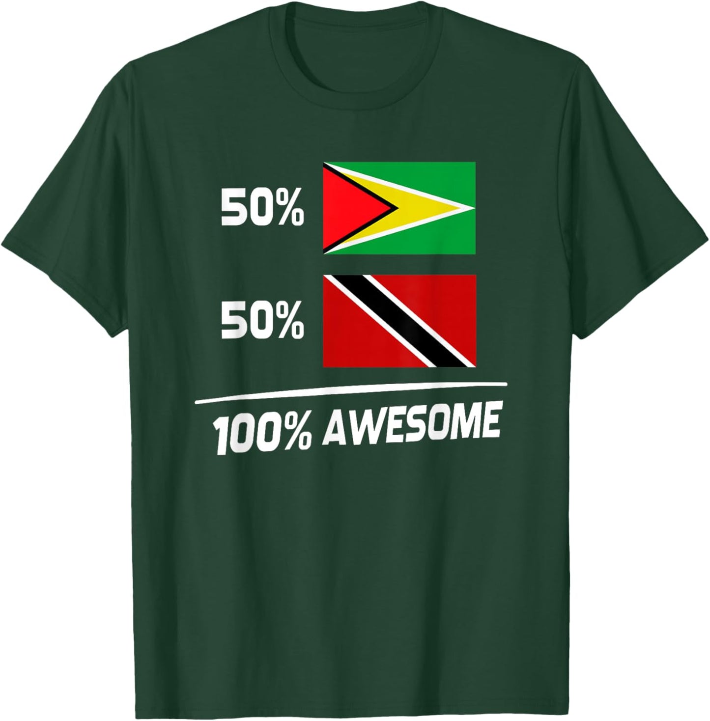 Guyanese Trinidadian Flag Guyana Trinidad Tobago T-Shirt - T-Shirt | Forest