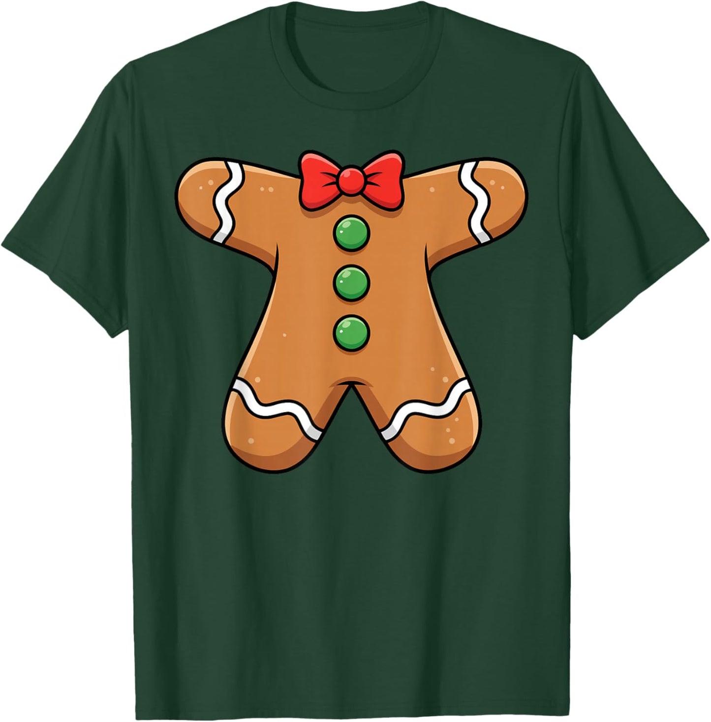 Funny Gingerbread Christmas Cookie Xmas Costume Kids Men T-Shirt - T-Shirt | Forest