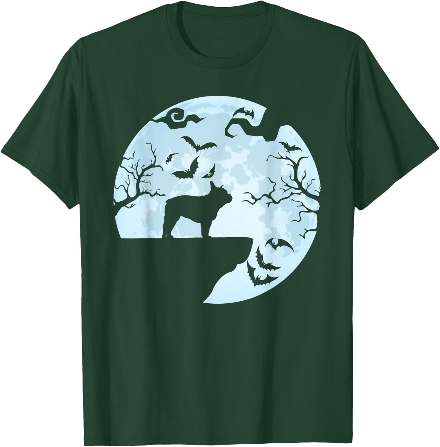 French Bulldog And Moon Halloween French Bulldog Dog Women T-Shirt - T-Shirt | Forest