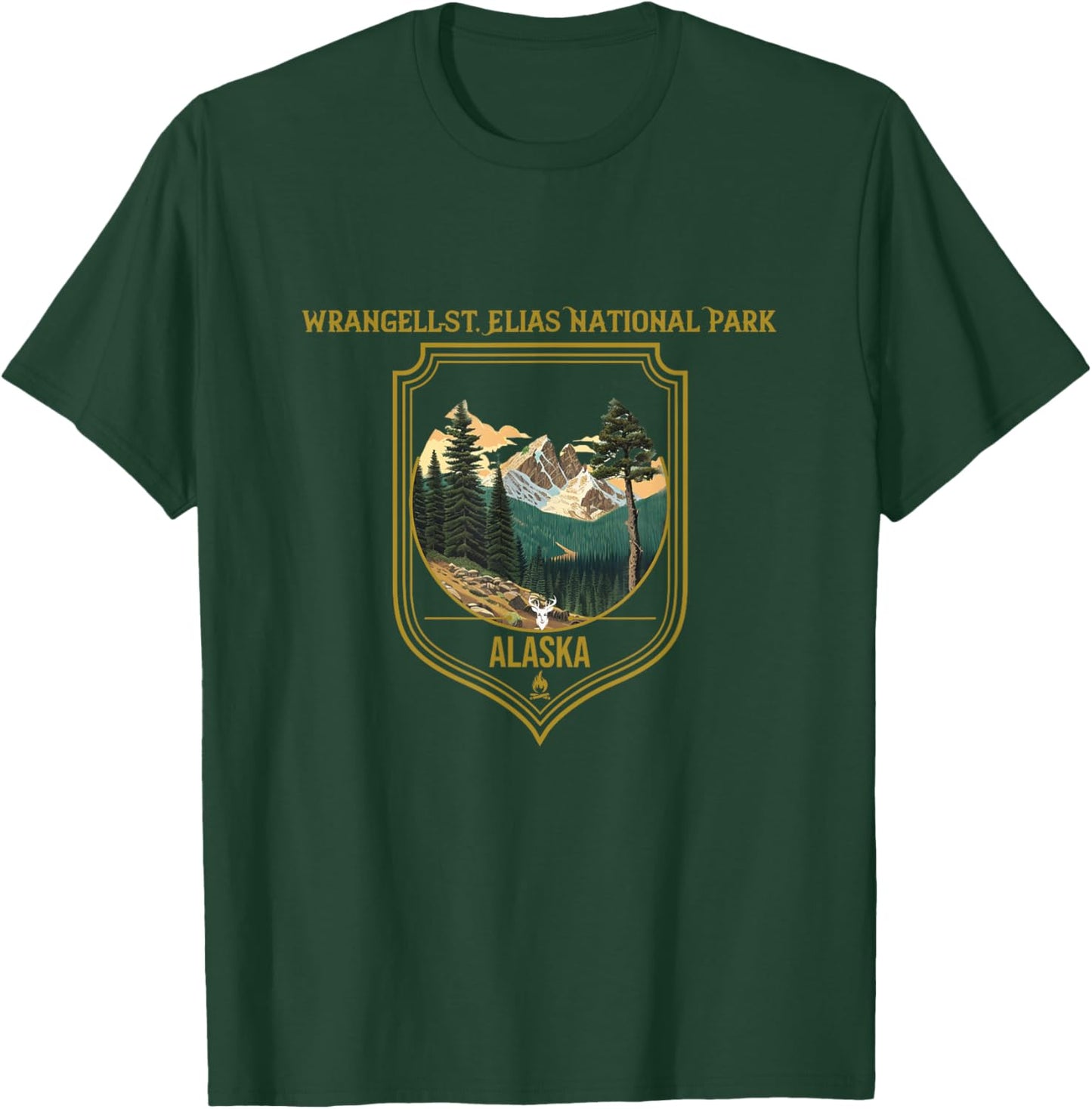 Wrangell–St. Elias National Park Souvenir Apparel Hiking T-Shirt - T-Shirt | Forest