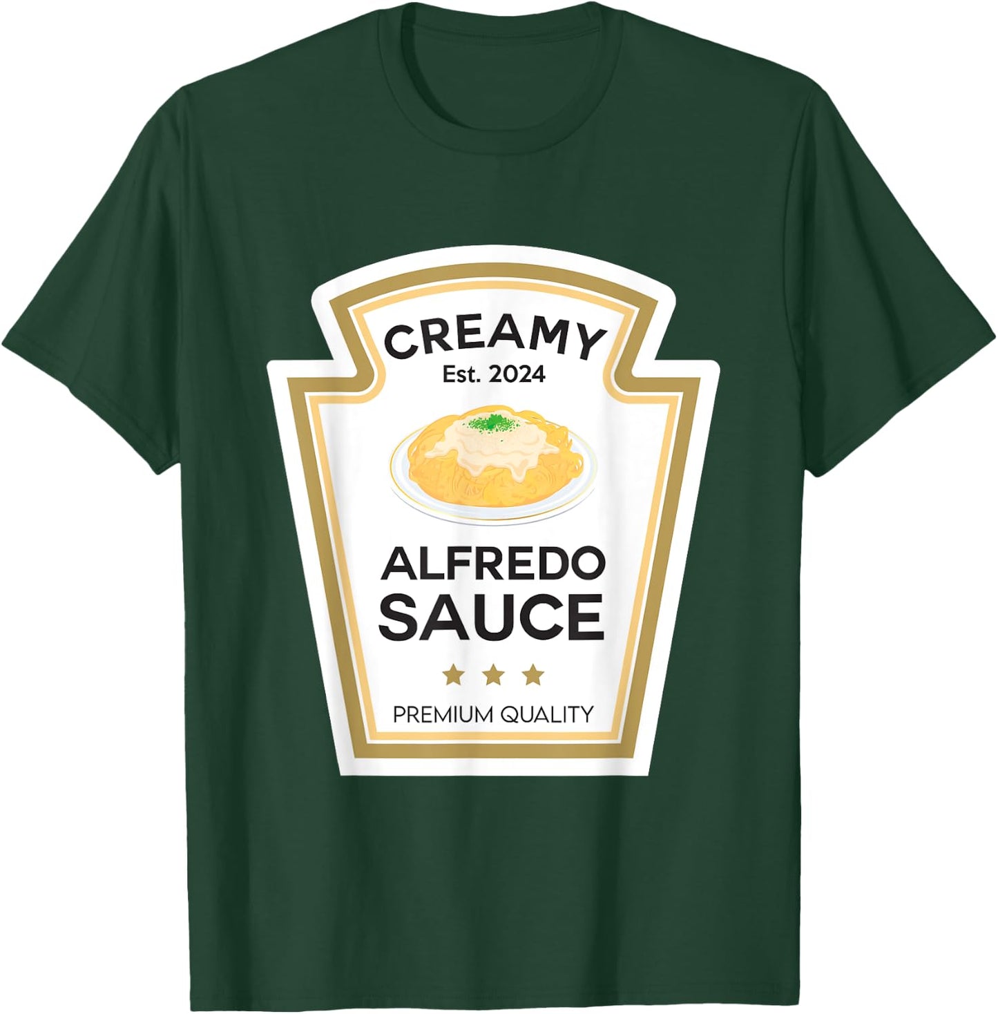 Creamy Alfredo Sauce Condiment With Jesus Christian Family T-Shirt - T-Shirt | Forest