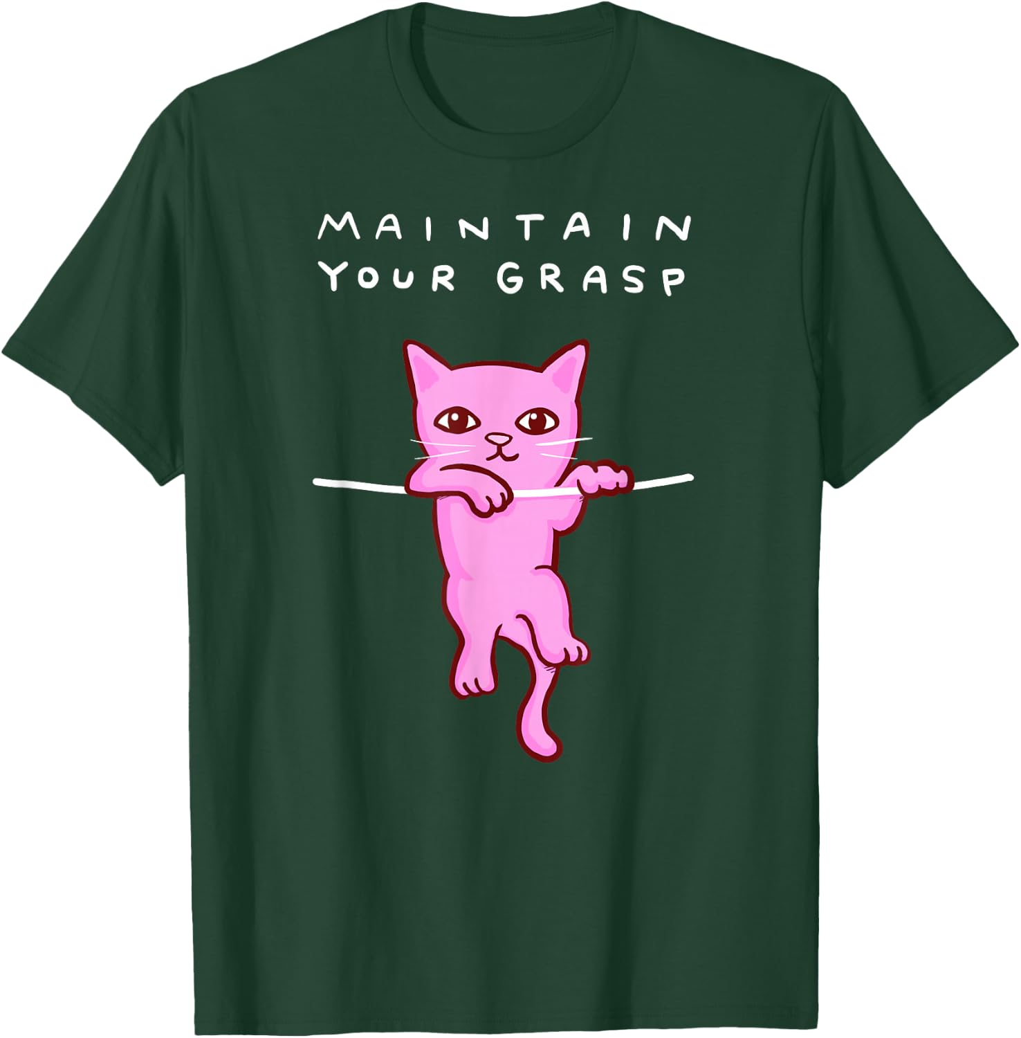 Threadless Nathan W. Pyle Maintain Your Grasp Graphic T-Shirt - T-Shirt | Forest