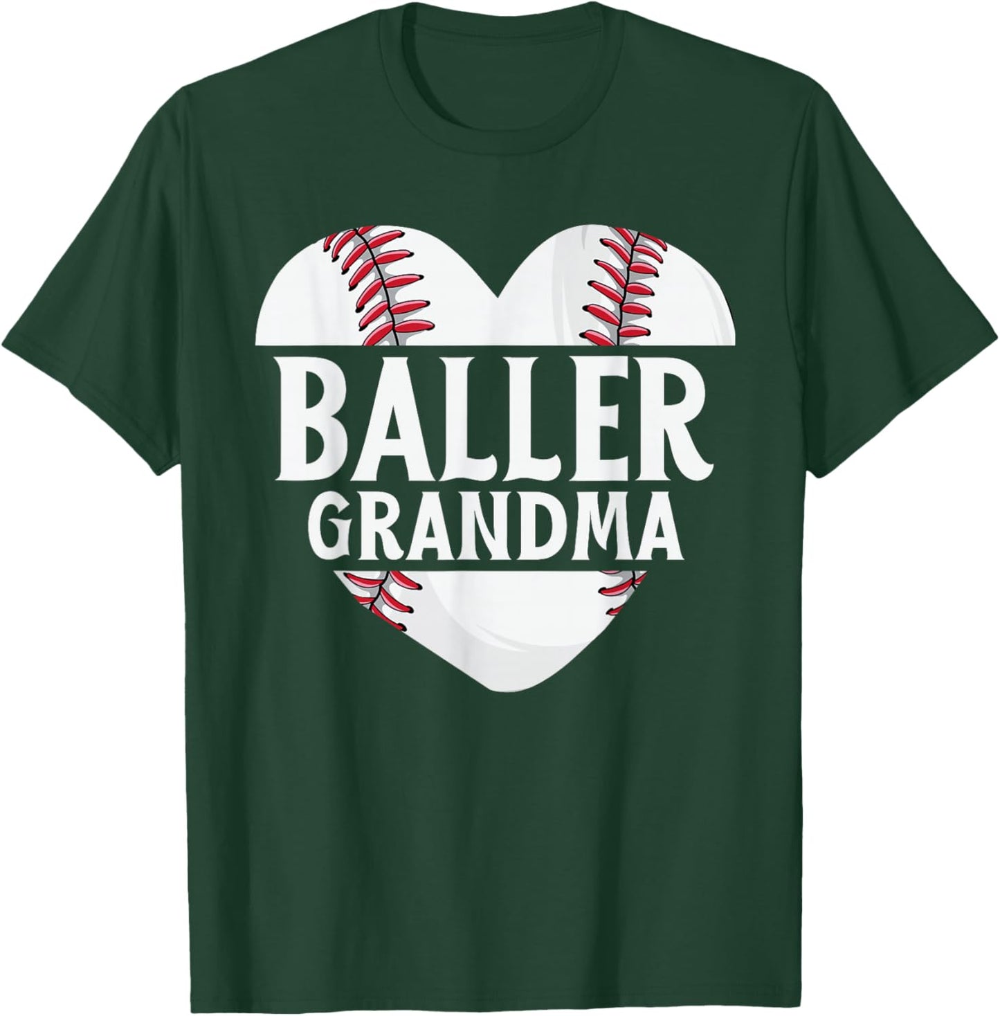 Baseball Grandma Shirts Gift Baller Grandma T-Shirt - T-Shirt | Forest