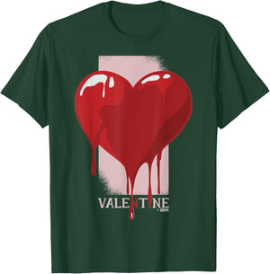 Bleeding Valentine Heart, Anti Valentine Heart, Bloody Heart T-Shirt - T-Shirt | Forest