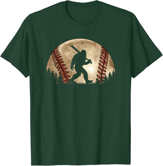 Funny Bigfoot Baseball Sasquatch T-Shirt - T-Shirt | Forest
