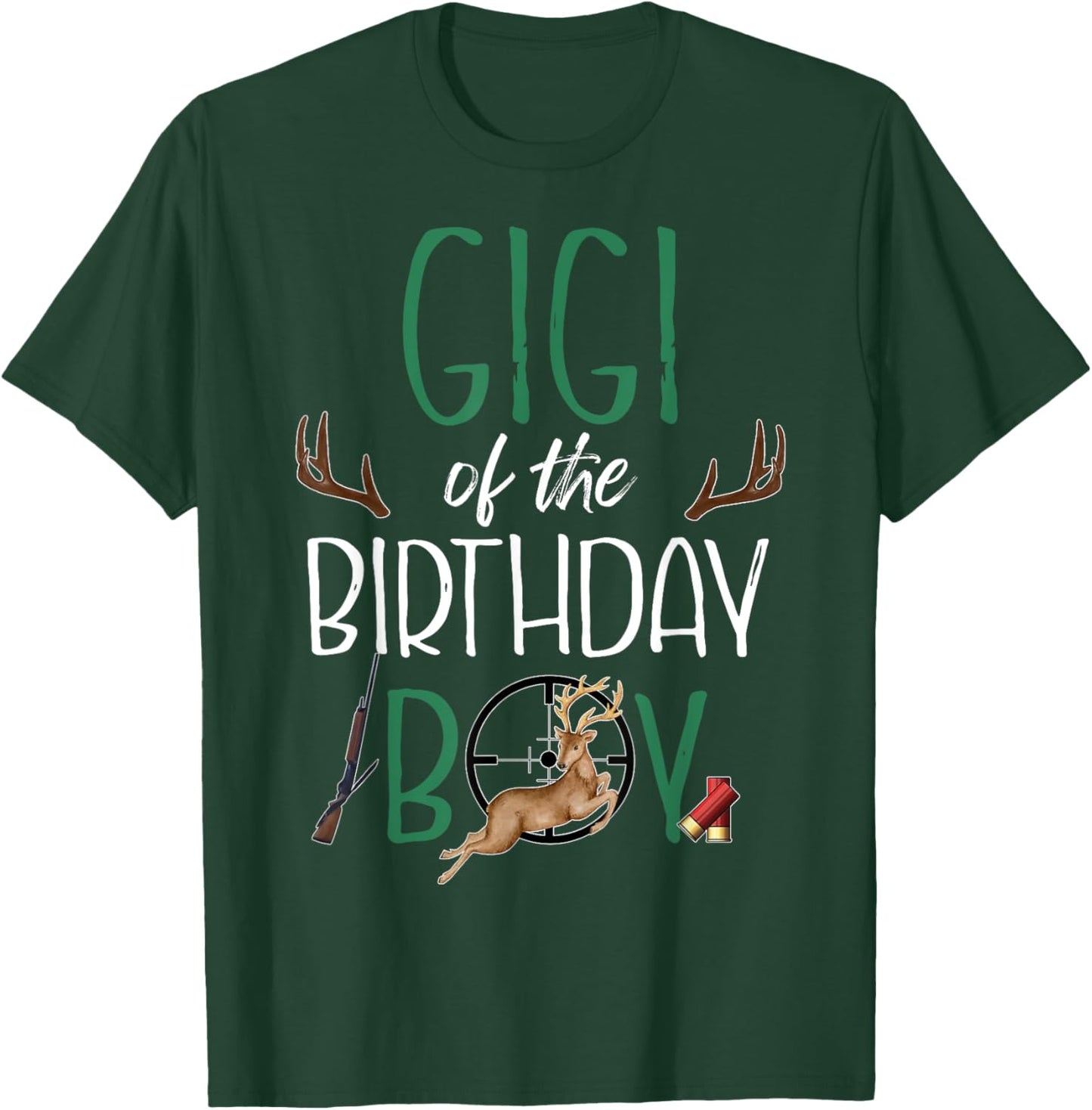 Gigi of The Birthday Boy Big One Birthday Deer Hunter T-Shirt - T-Shirt | Forest