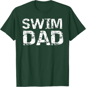 Vintage Swimming Gift from Kid Swimmers Swim Dad T-Shirt - T-Shirt | Forest