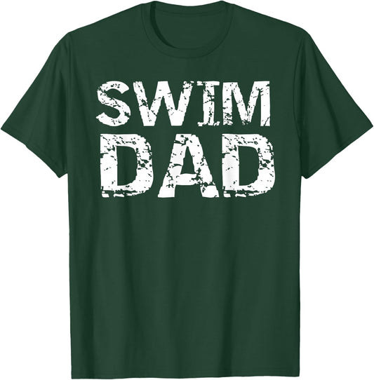 Vintage Swimming Gift from Kid Swimmers Swim Dad T-Shirt - T-Shirt | Forest