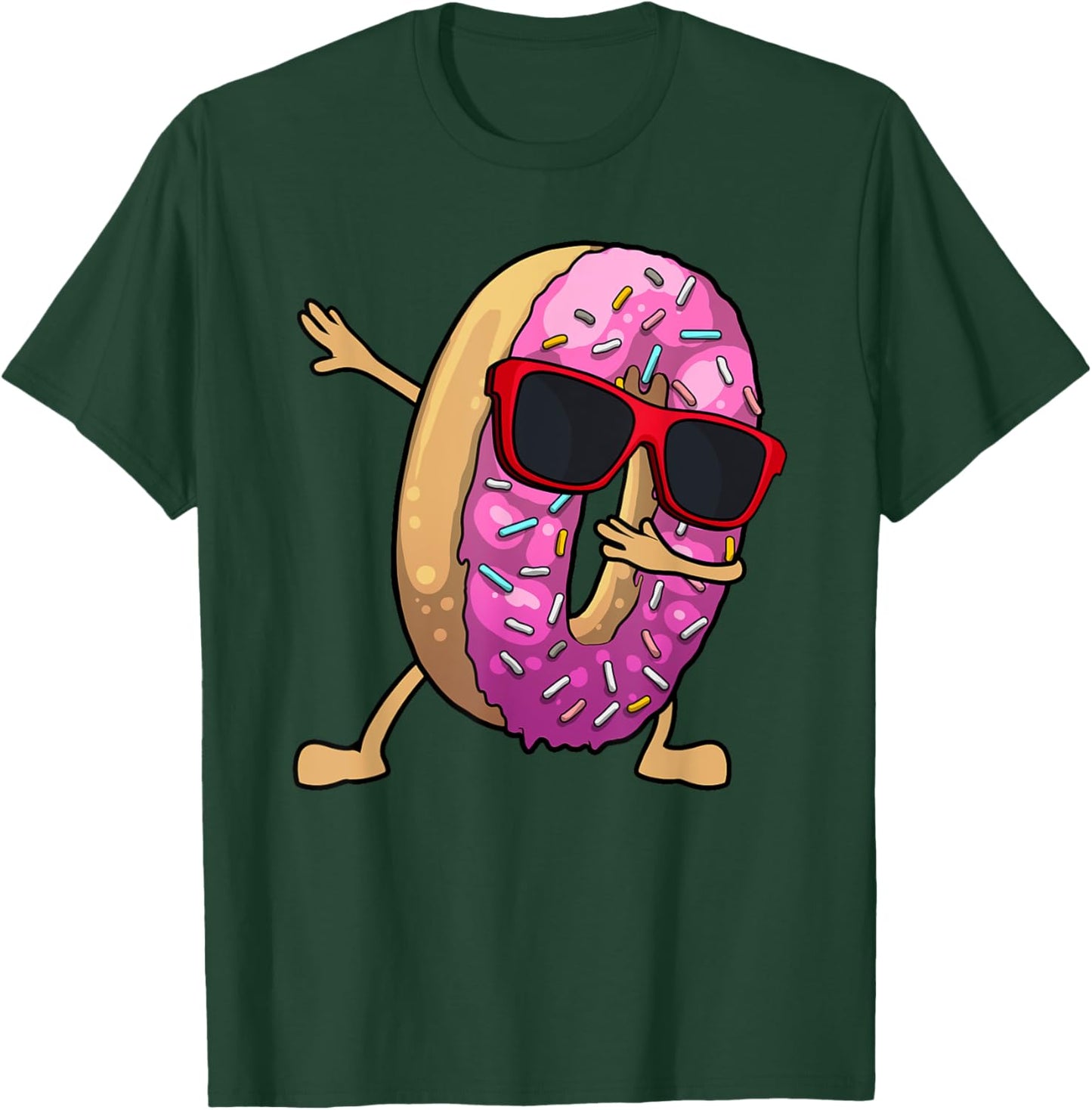Donut Art Women Kids Dabbing Doughnut Donut Lover T-Shirt - T-Shirt | Forest