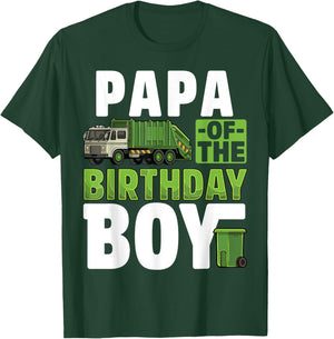 Papa Recycling Trash Garbage Truck Birthday Boy T-Shirt - T-Shirt | Forest