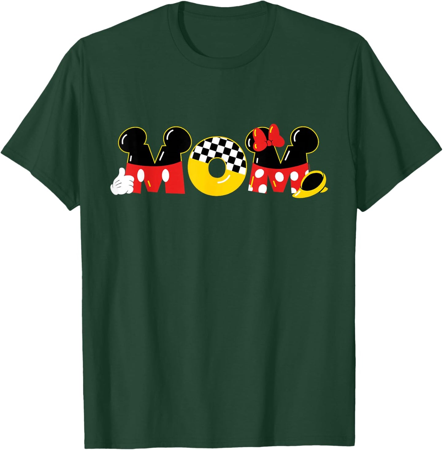 Disney Mickey Mouse & Minnie Mouse Mom Mother’s Day Birthday T-Shirt - T-Shirt | Forest