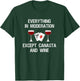 Canasta - Funny Canasta and Wine T-Shirt - T-Shirt | Forest