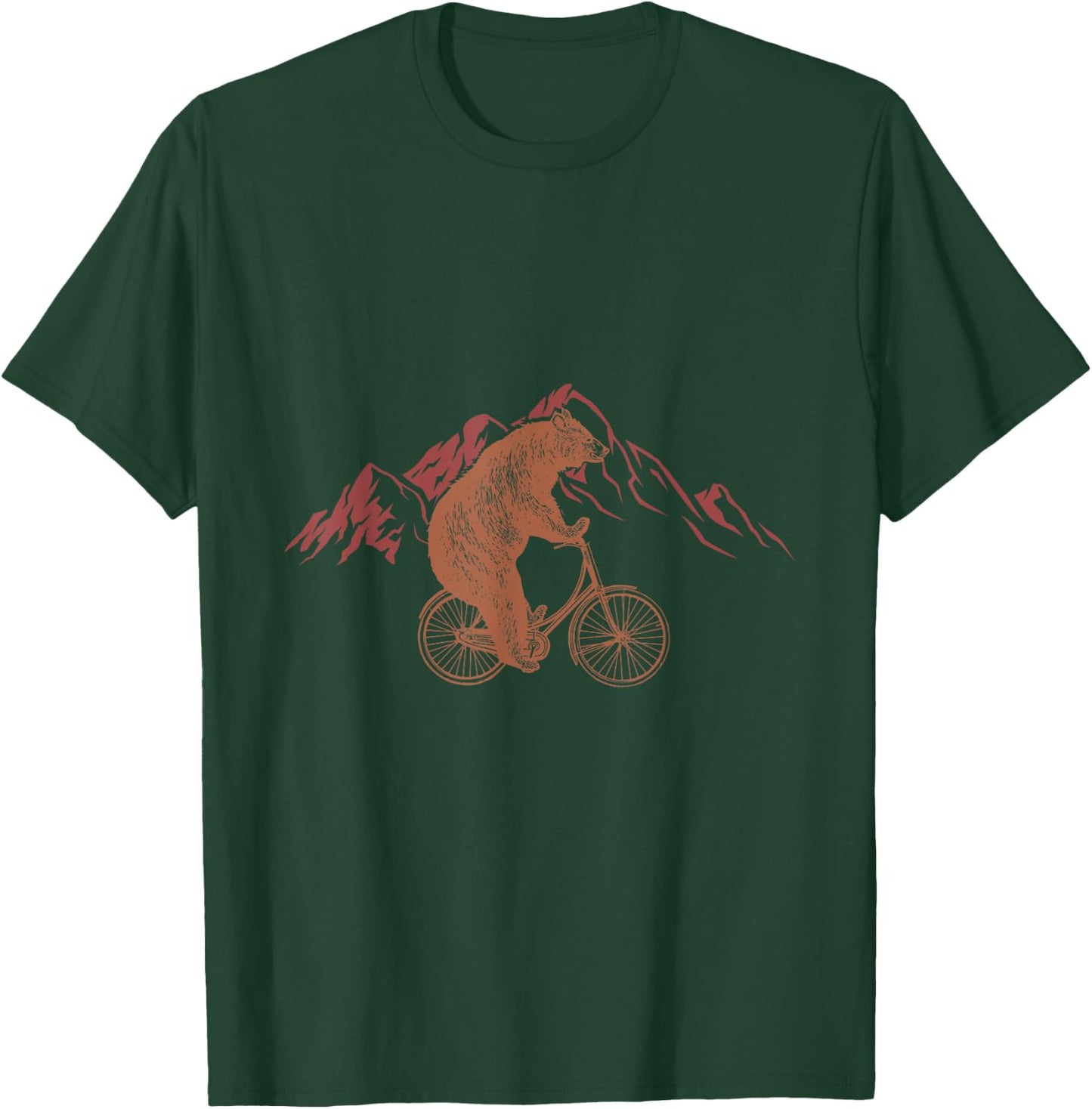 Bear Riding A Bicycle T-Shirt - T-Shirt | Forest