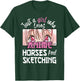 Just A Girl Who Loves Anime, Sketching & Horses Lover Gift T-Shirt - T-Shirt | Forest