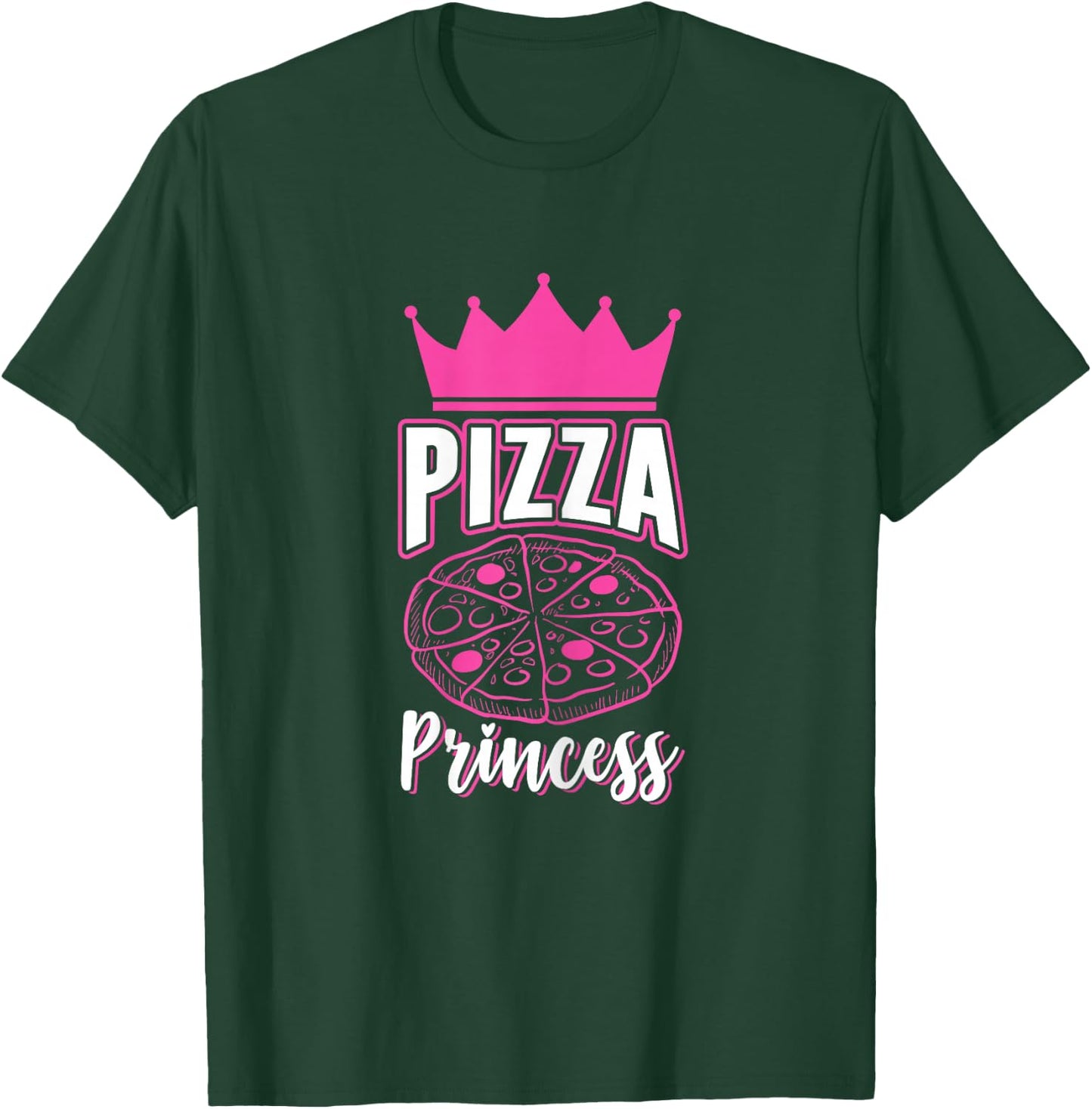 Pizza Princess Girls Funny Pizza Lovers Gift T-Shirt - T-Shirt | Forest