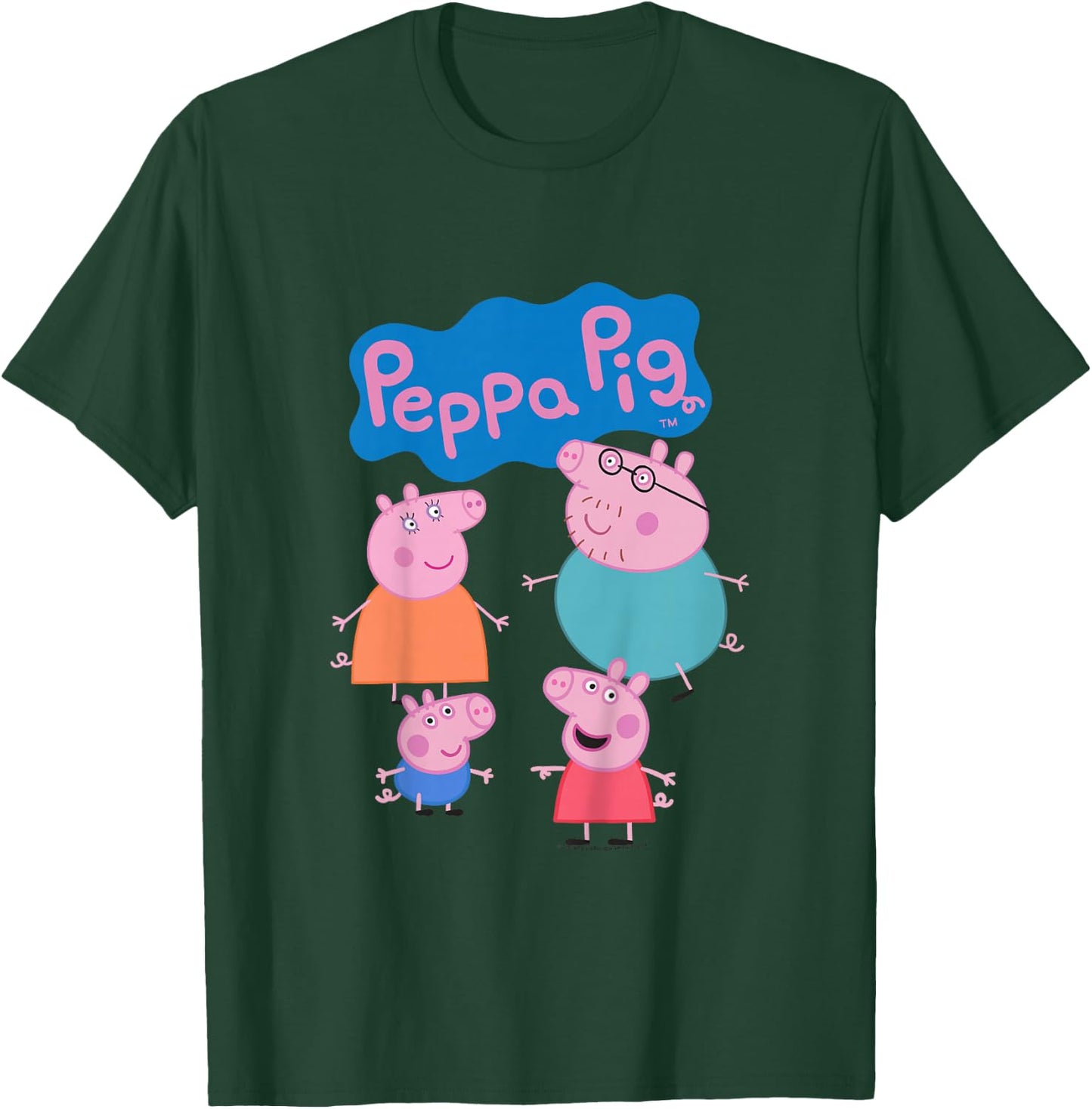 Kids Peppa Pig Family Group Shot T-Shirt - T-Shirt | Forest