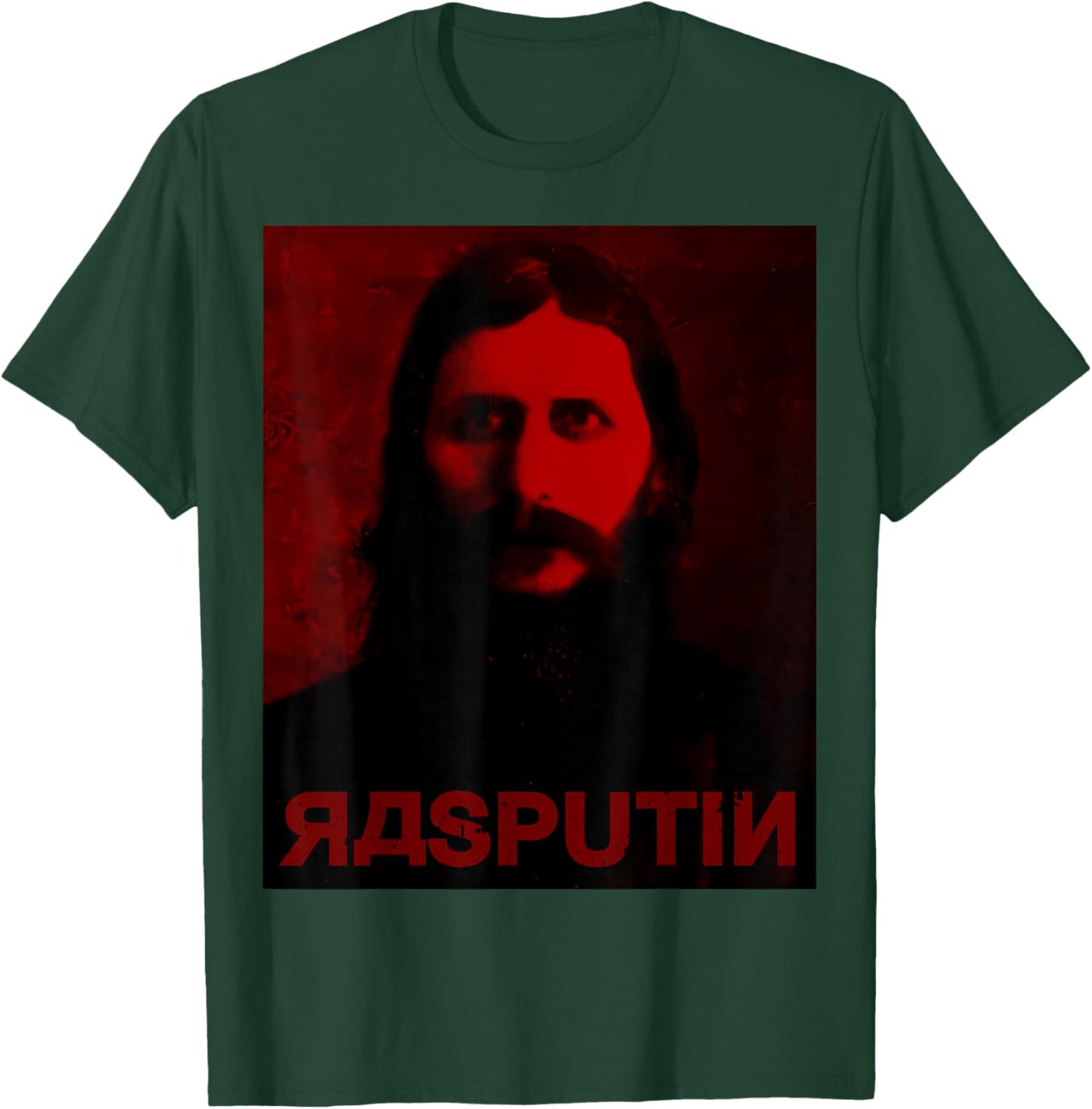 andrea tristano Grigori Yefimovich Rasputin Portrait Dark Red Black Art , Small T-Shirt - T-Shirt | Forest