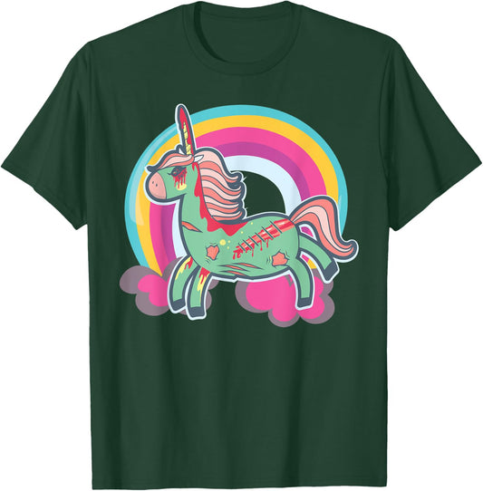 Zombicorn Zombie Unicorn Undead Pastel Halloween T-Shirt - T-Shirt | Forest