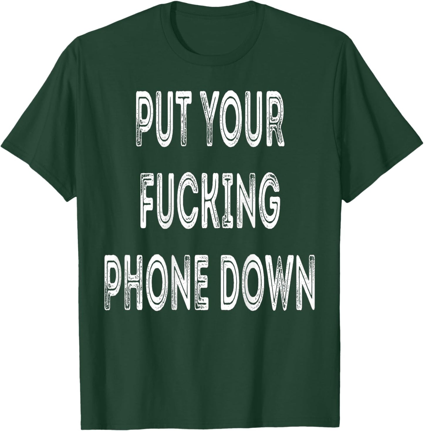 Put Your Fucking Phone Down motorcycle graphic T-Shirt - T-Shirt | Forest