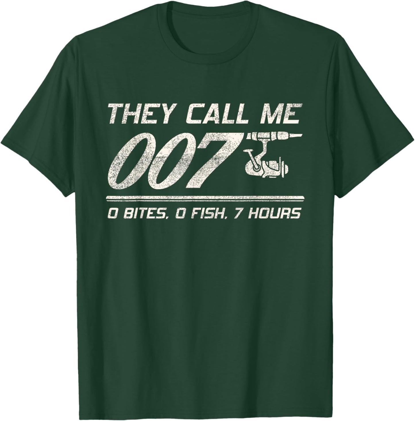 4anglers Fisherman Joke Dad - They Call Me 007 - Funny Fishing Humor T-Shirt - T-Shirt | Forest