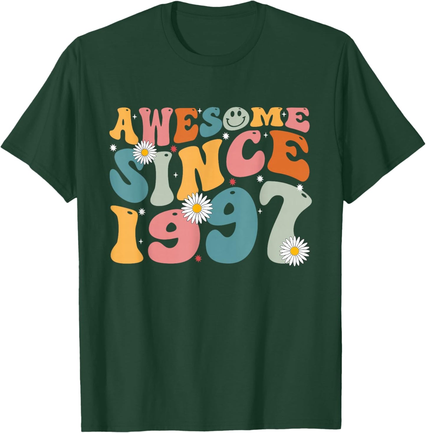 Awesome Since 1997 28th Birthday Retro Gifts Born in 1997 T-Shirt - T-Shirt | Forest