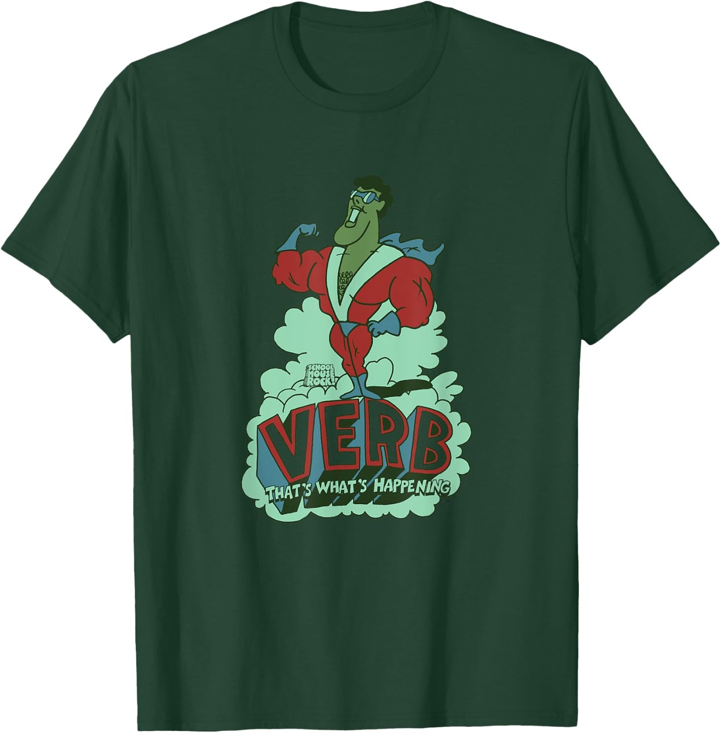 Ripple Junction x Ripple Junction x Schoolhouse Rock Verb T-Shirt - T-Shirt | Forest