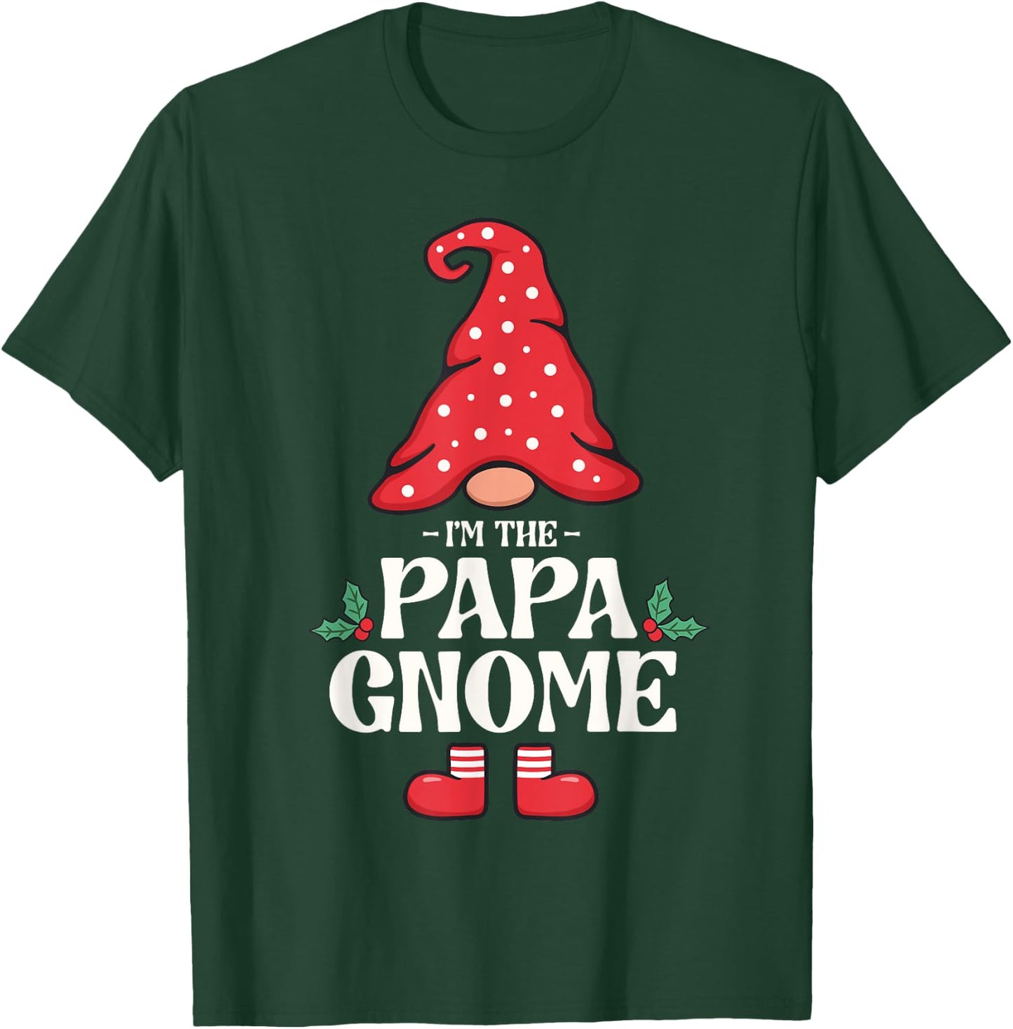 The Papa Gnome Funny Family Matching Group Christmas T-Shirt - T-Shirt | Forest