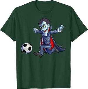 Soccer Vampire Halloween Men Boys Soccer Halloween T-Shirt - T-Shirt | Forest