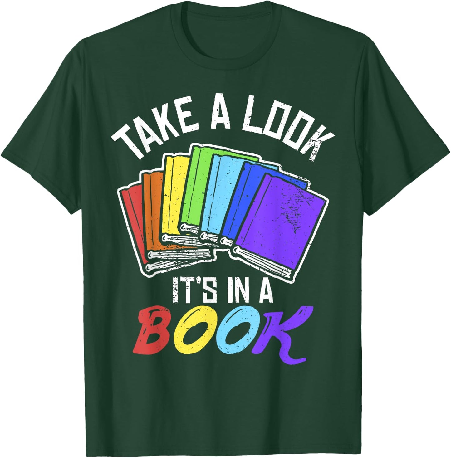 Love Reading Love Rainbows Gift Retro Rainbow Design design T-Shirt - T-Shirt | Forest
