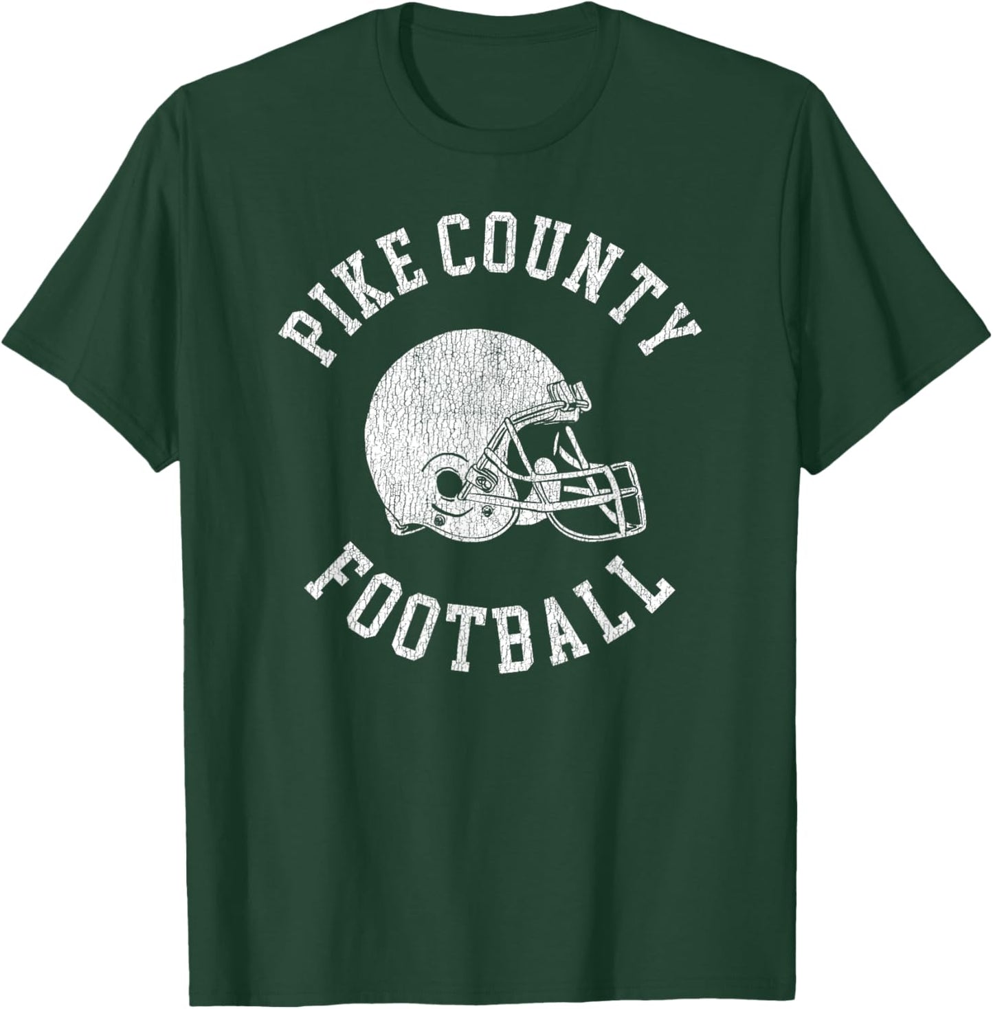 Pike County Football Throwback Football Helmet Retro T-Shirt - T-Shirt | Forest
