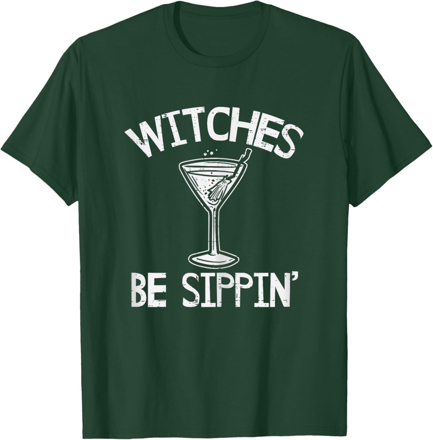 Halloween Witches Be Sippin Funny Costume Party Mom Women T-Shirt - T-Shirt | Forest