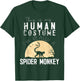 Halloween Human Costume Spider Monkey Creepy Horror T-Shirt - T-Shirt | Forest