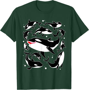 Cool Orca Art Women Kids Killer Whale Orca Lover T-Shirt - T-Shirt | Forest