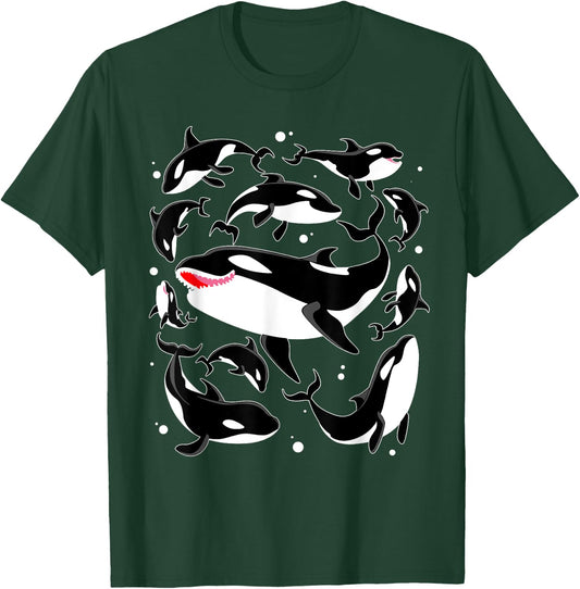 Cool Orca Art Women Kids Killer Whale Orca Lover T-Shirt - T-Shirt | Forest